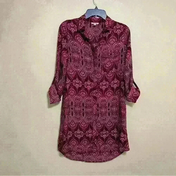 Miami Women’s Shirt Dress Sz Small with Pockets Bohemian Lightweight Vacation - Picture 1 of 10